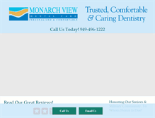 Tablet Screenshot of monarchviewdental.com